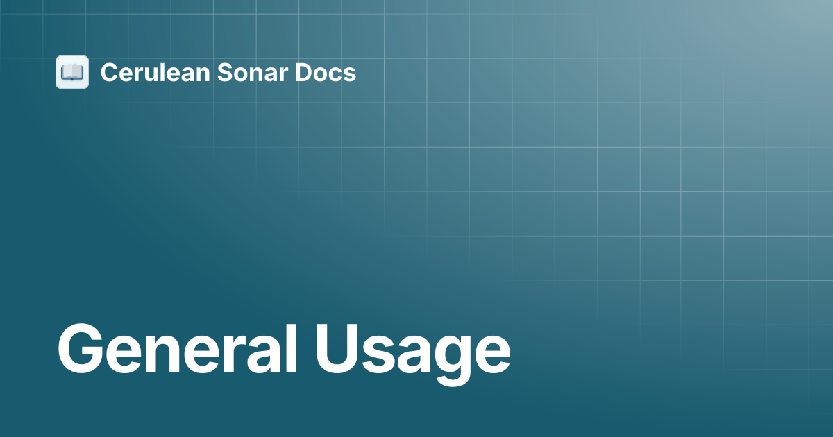 General Usage | DVL-75 | Cerulean Sonar Docs